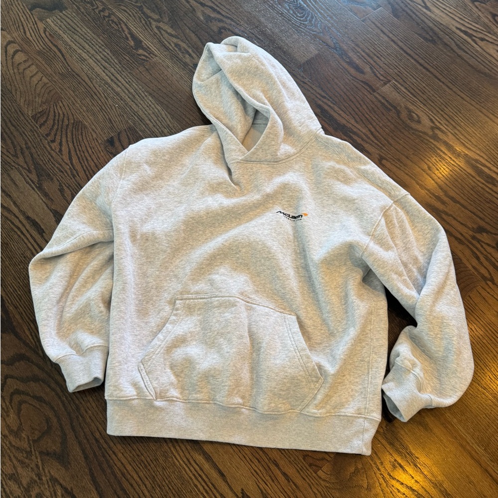 Abercrombie & Fitch McLaren oversized  Light Gray Hoodie